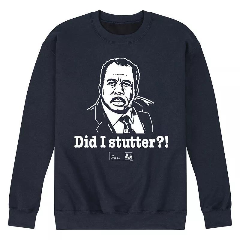 Mens The Office Did I Stutter Sweatshirt Blue Product Image