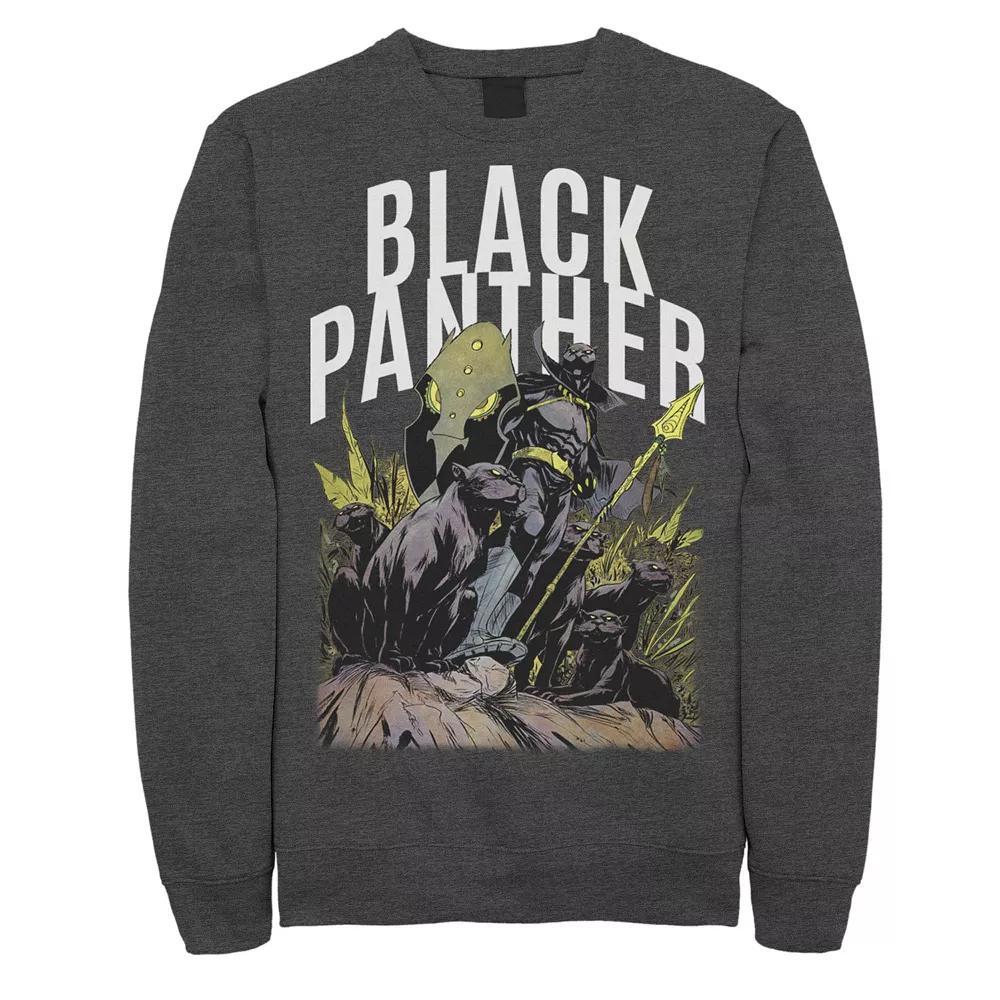 Mens Marvel Black Panther Village King of Kings Sweatshirt Grey Heather Product Image