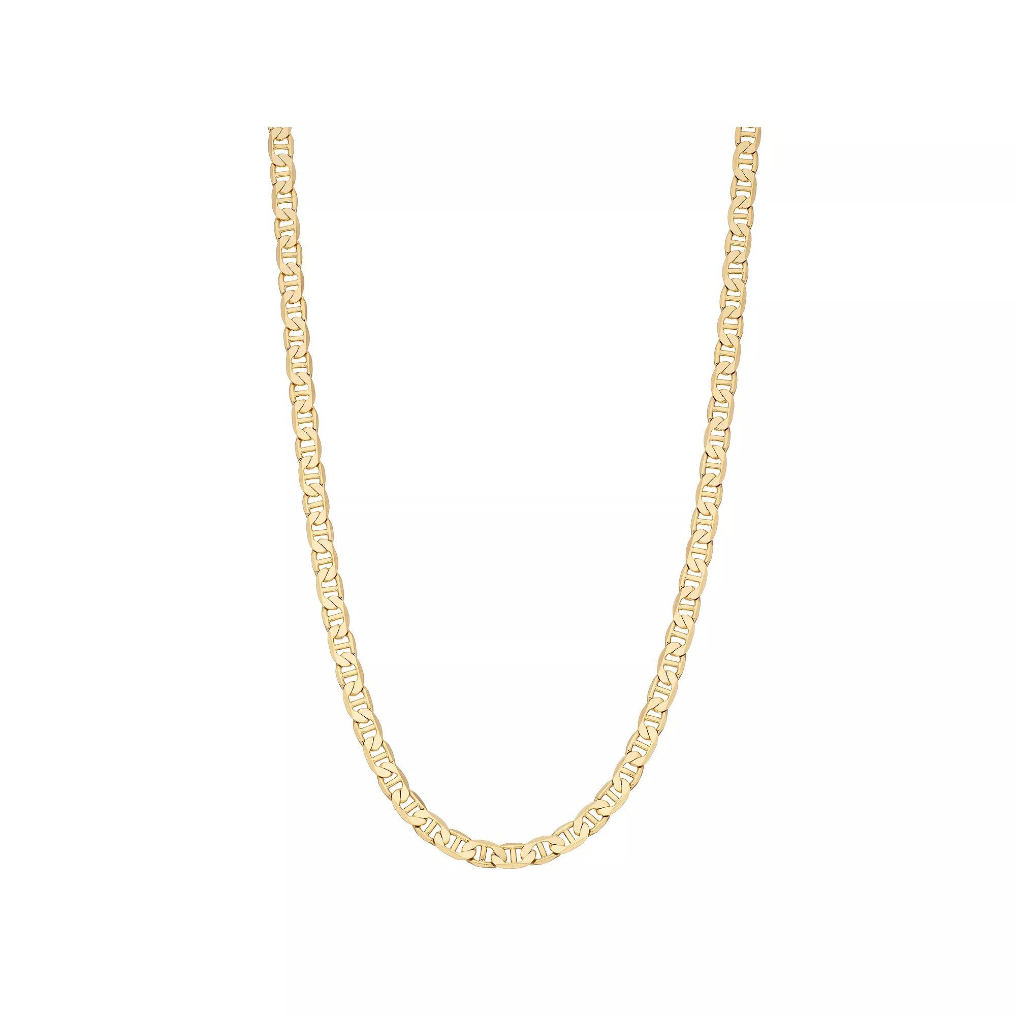 Mens 14k Gold Plated Mariner Chain Necklace Gold Tone Product Image