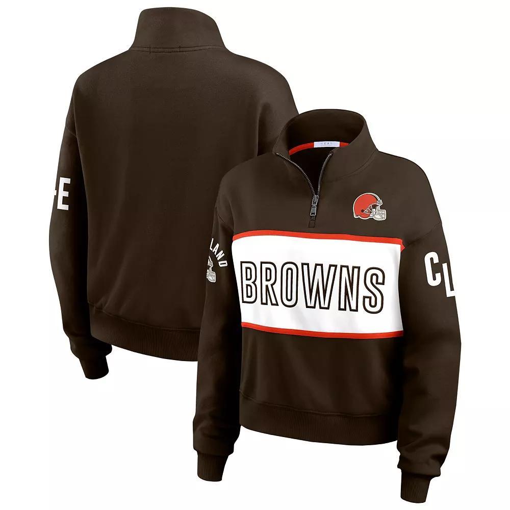 Women's WEAR by Erin Andrews College Navy Seattle Seahawks Quarter-Zip Jacket, Size: Medium, Team Product Image