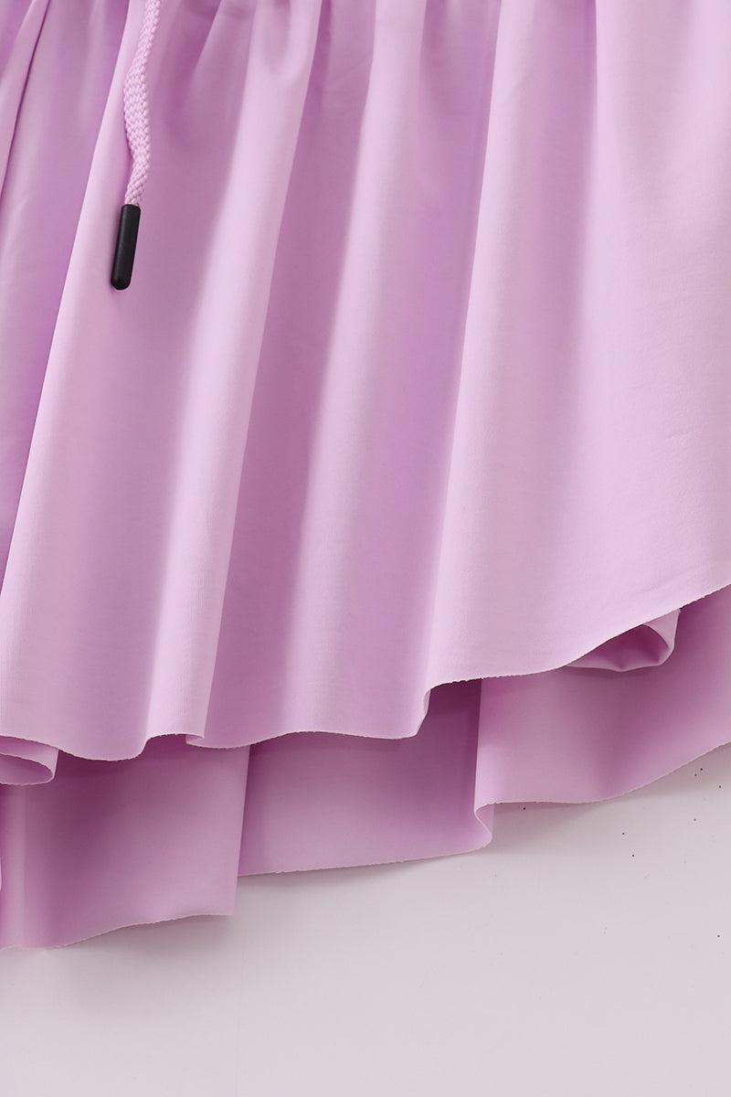 Purple woman sports shorts Female Product Image