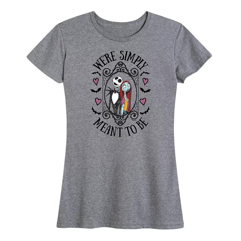 Disneys Nightmare Before Christmas Womens Meant To Be Graphic Tee, Girls Product Image