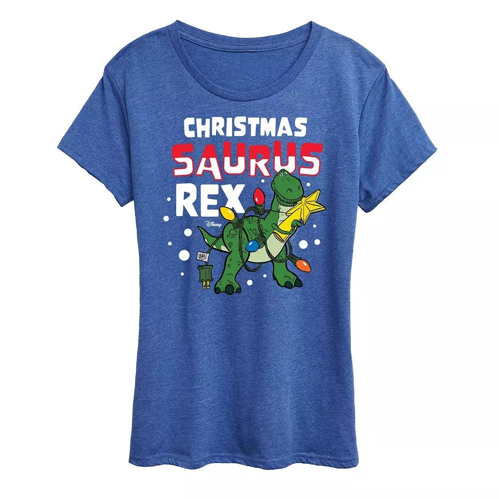 Disney / Pixar's Toy Story Women's Christmas Saurus Rex Graphic Tee, Girl's, Size: Small, Heather Grey Product Image