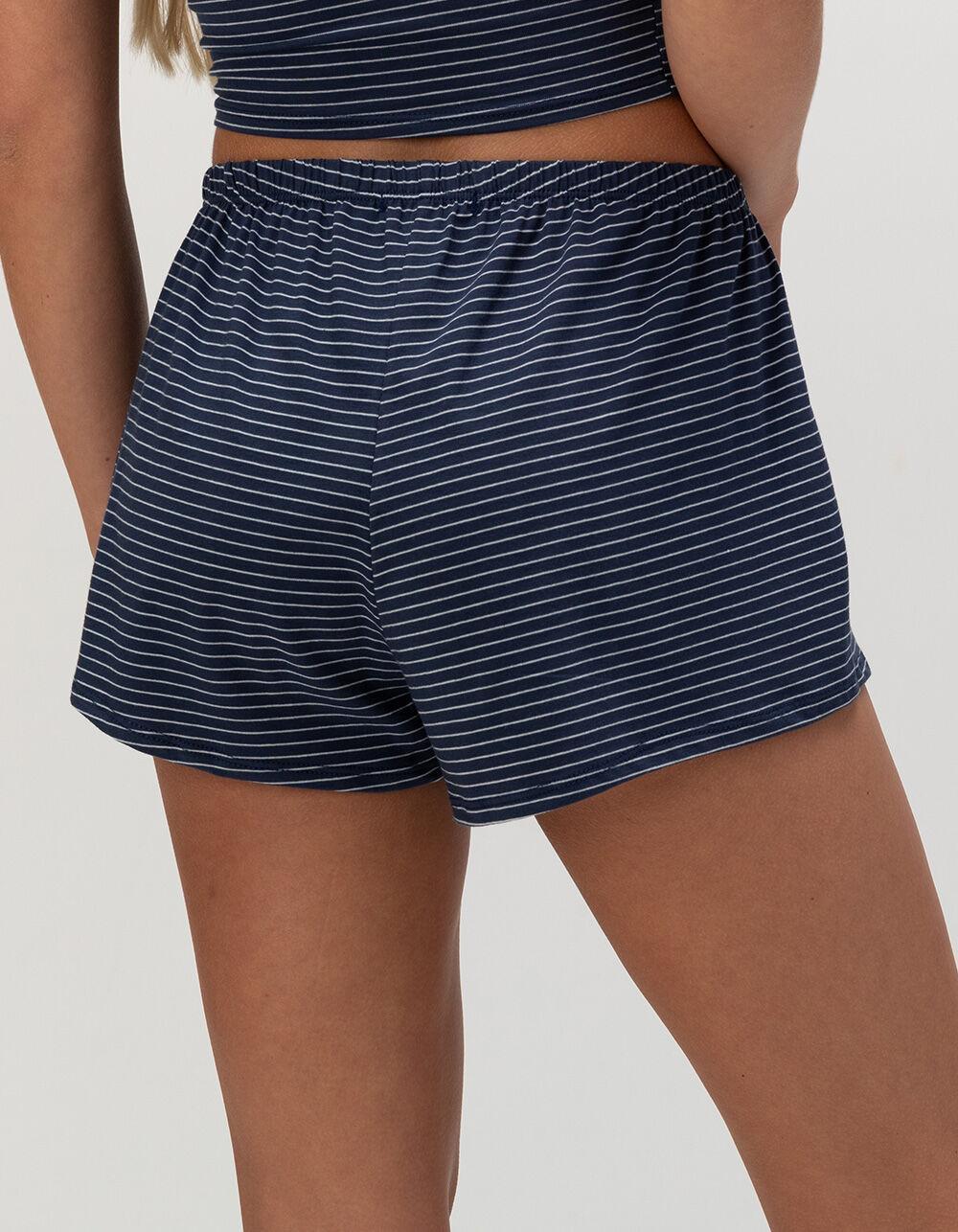 FULL TILT Button Front Womens Shorts - NAVY/WHITE Product Image