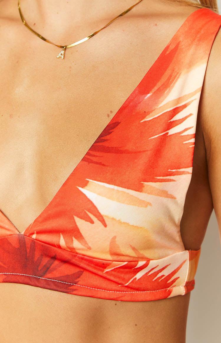 Mesa White Floral Print Crop Top Product Image