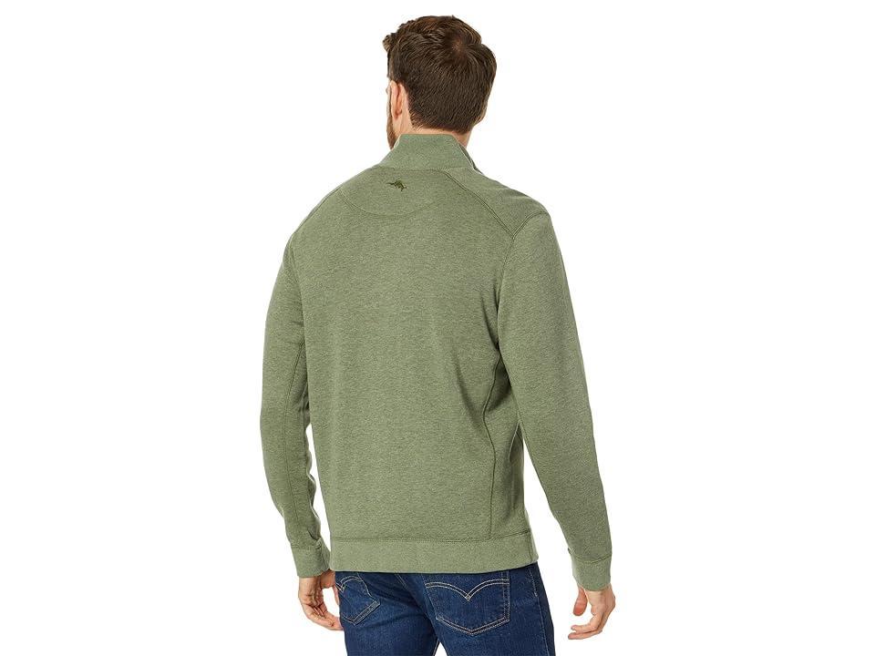 Tommy Bahama Flip Coast 1/2 Zip (Forest Night Heather) Men's Sweatshirt Product Image
