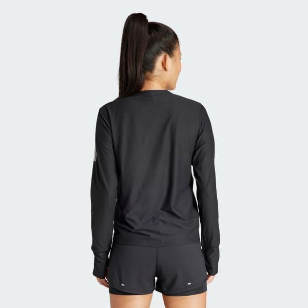 adidas Own The Run Long Sleeve Tee White S Womens Product Image