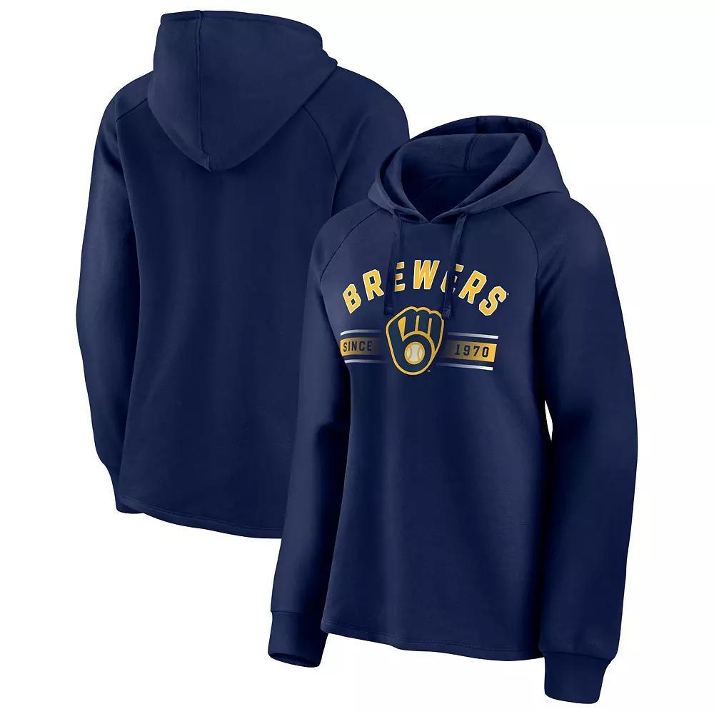 Women's Fanatics Branded Navy Minnesota Twins Perfect Play Raglan Pullover Hoodie, Size: Small, Blue Product Image