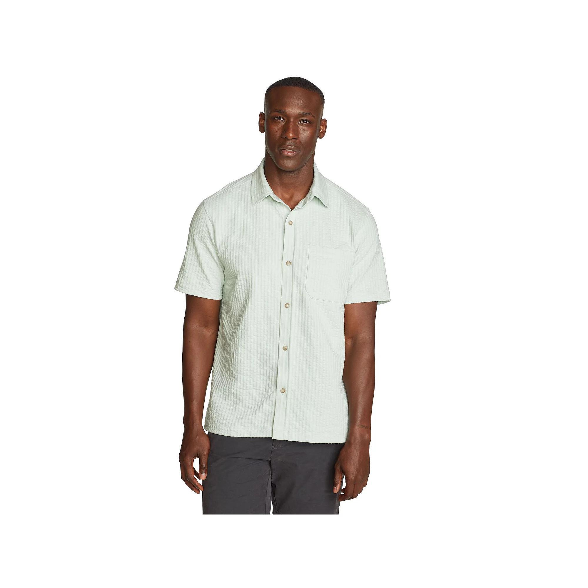 Big & Tall Eddie Bauer Alderpine Short Sleeve Seersucker Shirt, Men's, Size: Large Tall, Light Celandon Product Image