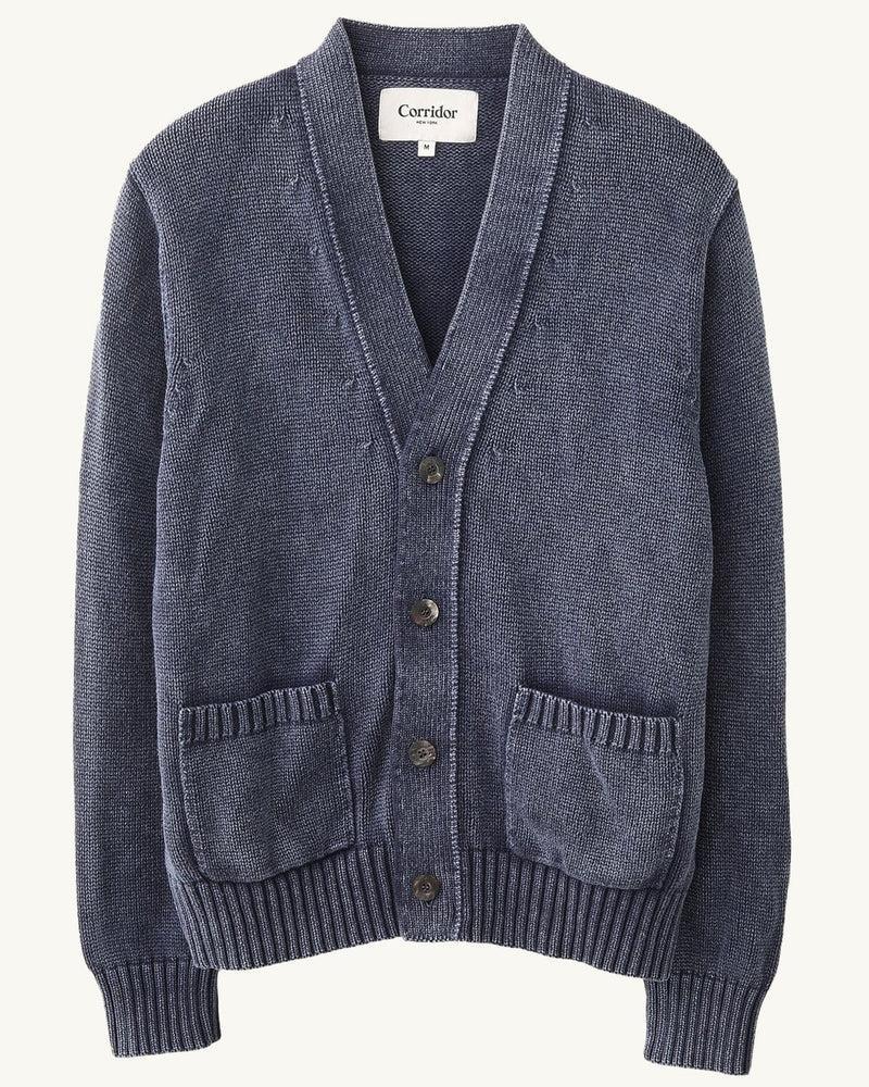 Acid Wash Cardigan - Midnight Product Image