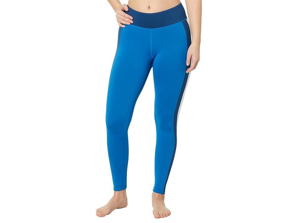 Hot Chillys Micro Elite Chamois Color-Block Tights Granite/White) Women's Clothing Product Image