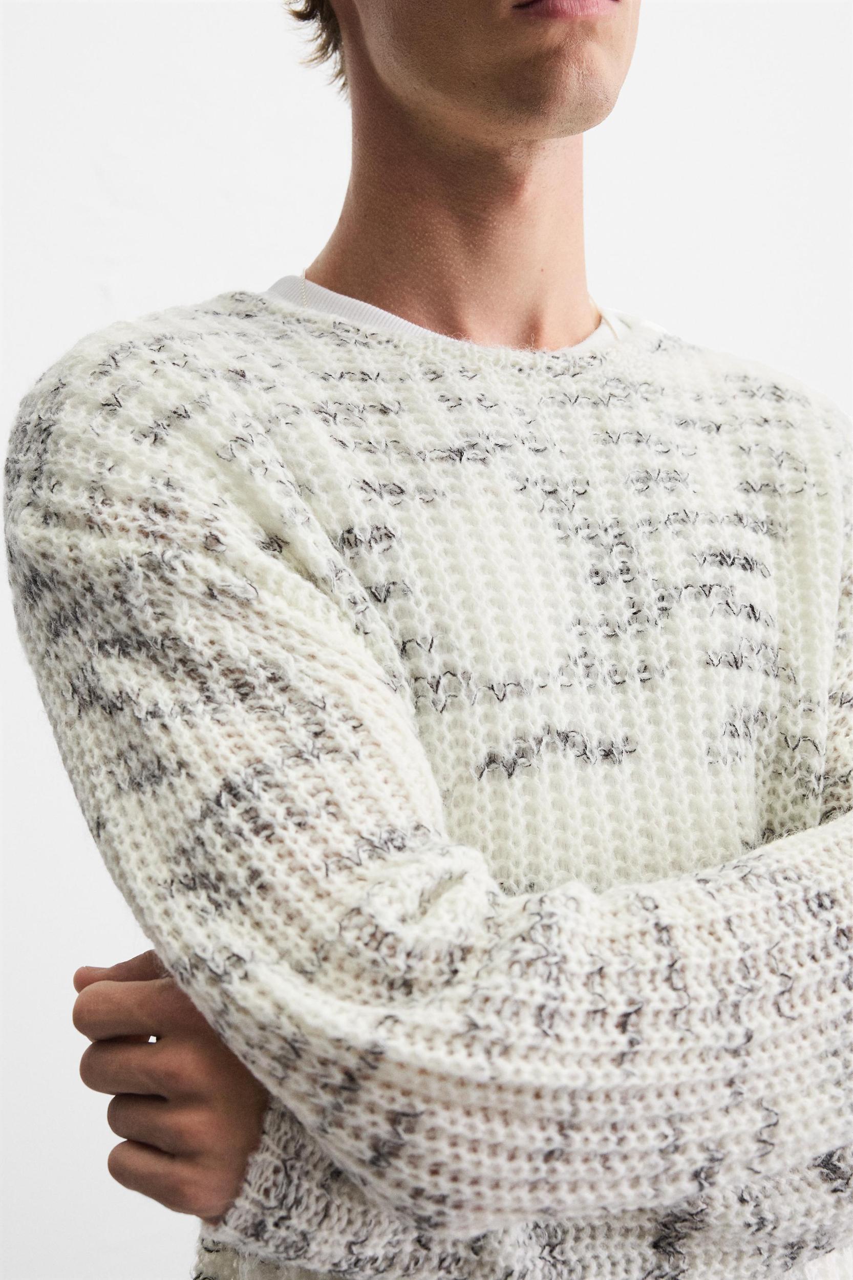 UNEVEN JACQUARD SWEATER Product Image
