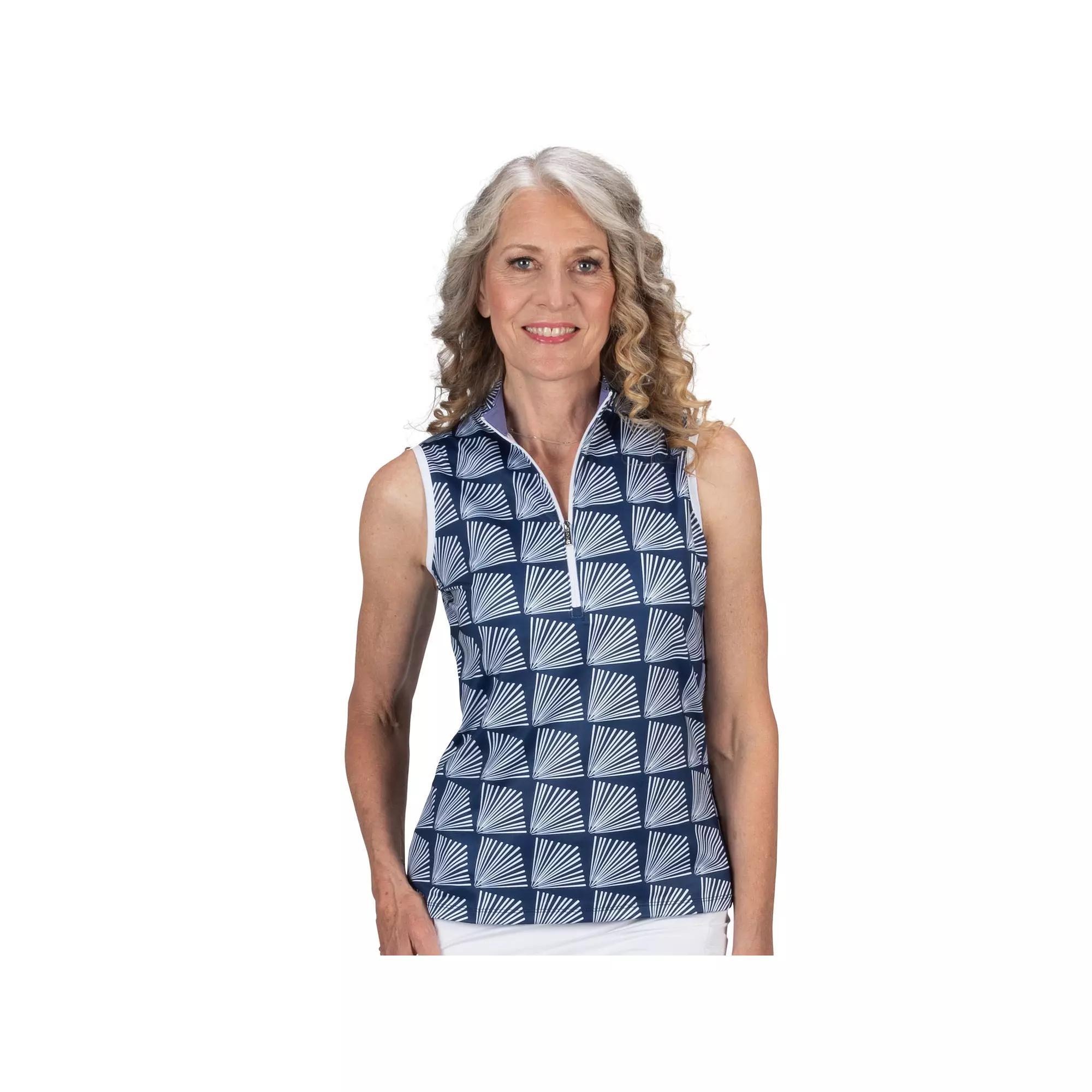Womens Nancy Lopez Fanny Sleeveless Golf Polo Blue Team Product Image
