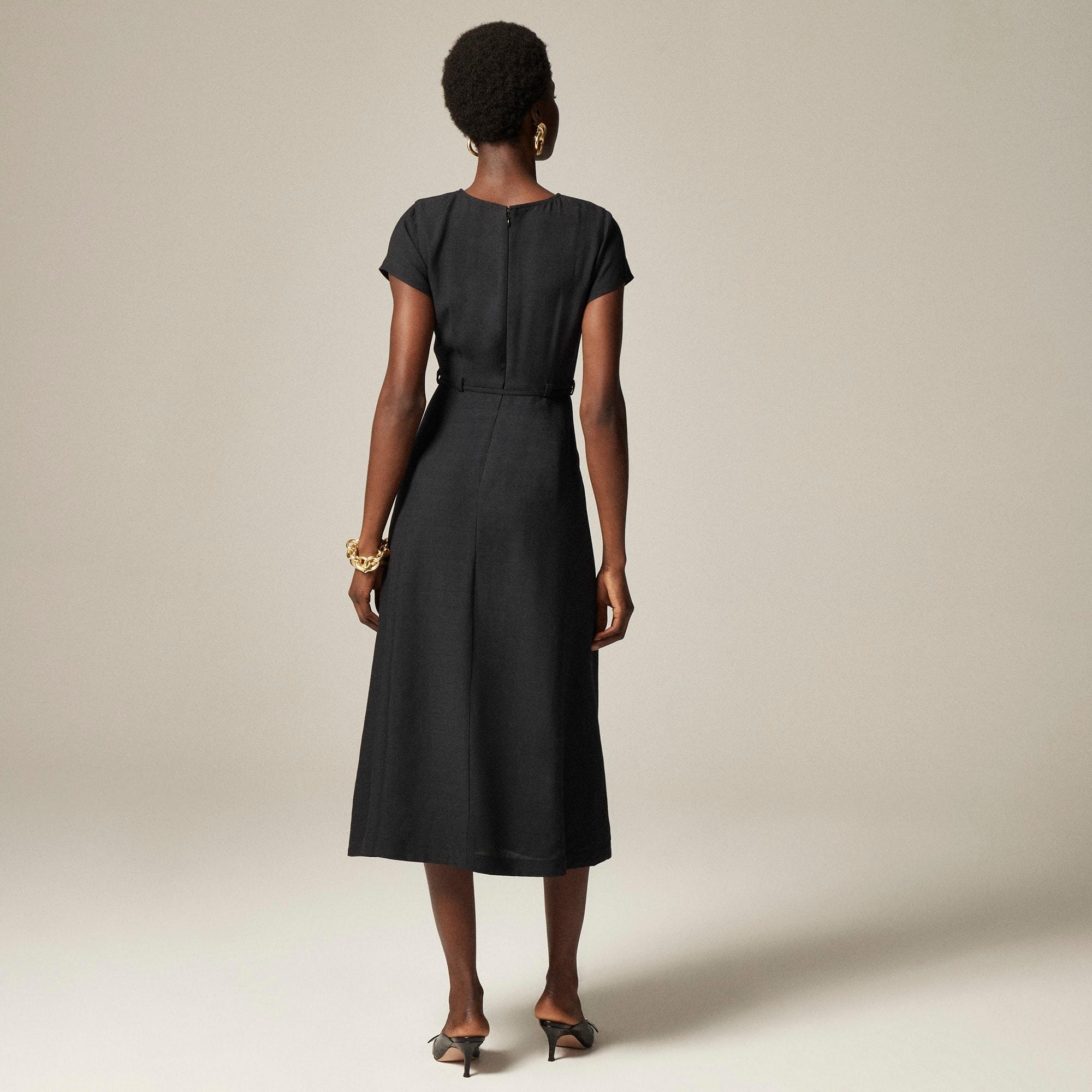 Corner-office dress in viscose canvas Product Image