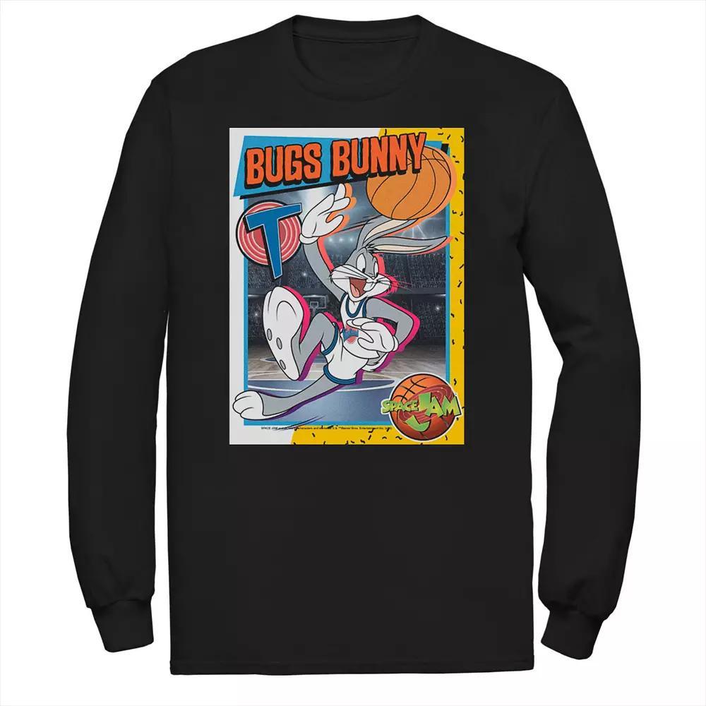 Men's Looney Tunes Space Jam Bugs Bunny Trading Card Tee, Size: Large, Black Product Image