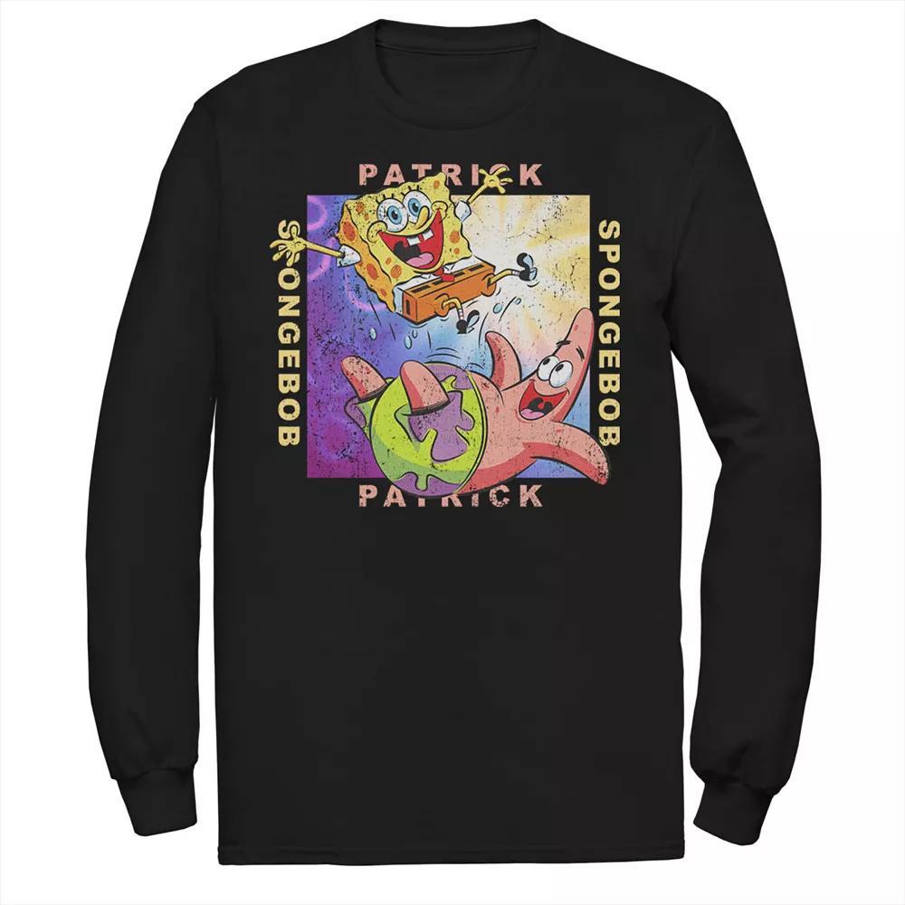 Men's Spongebob SquarePants Patrick Square Wrap Around Tee, Size: 3XL, Black Product Image