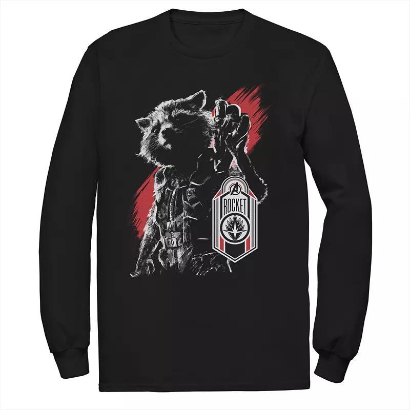 Men's Marvel Avengers Endgame Rocket Tee, Size: Large, Black Product Image