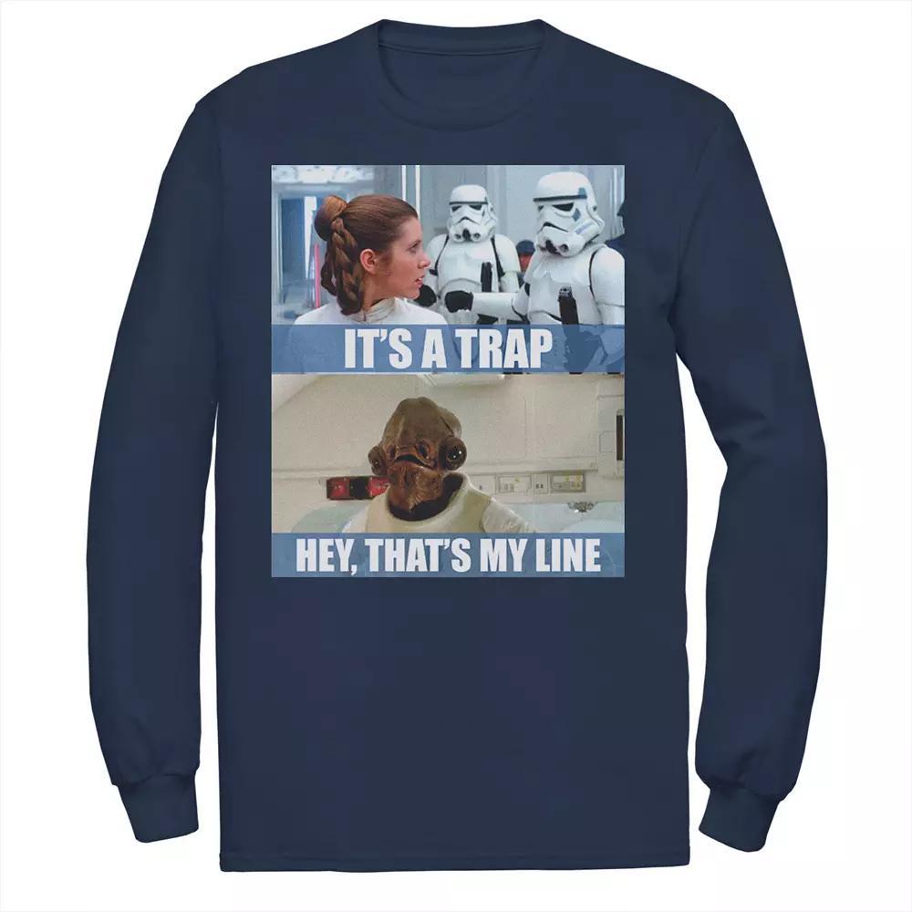 Men's Star Wars It's A Trap Hey That's My Line Tee, Size: XXL, Blue Product Image