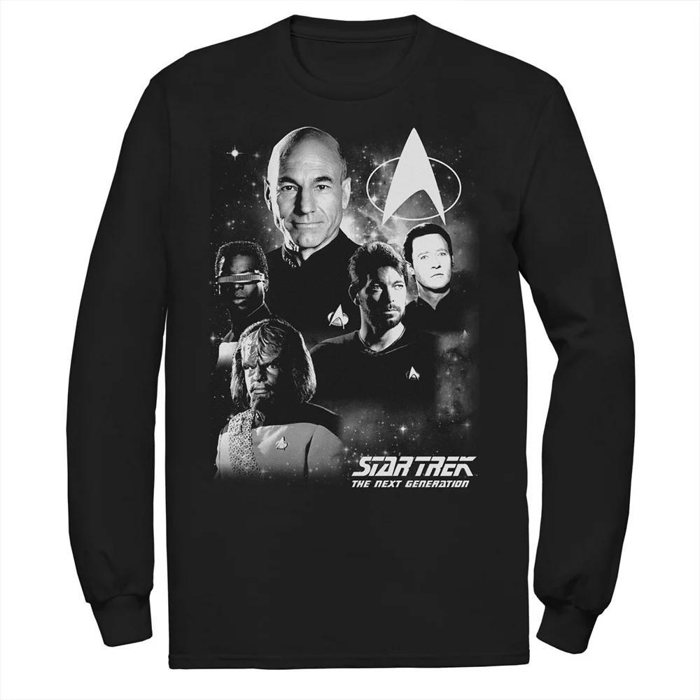 Men's Star Trek Next Generation Captain's Crew Tee, Size: Large, Black Product Image