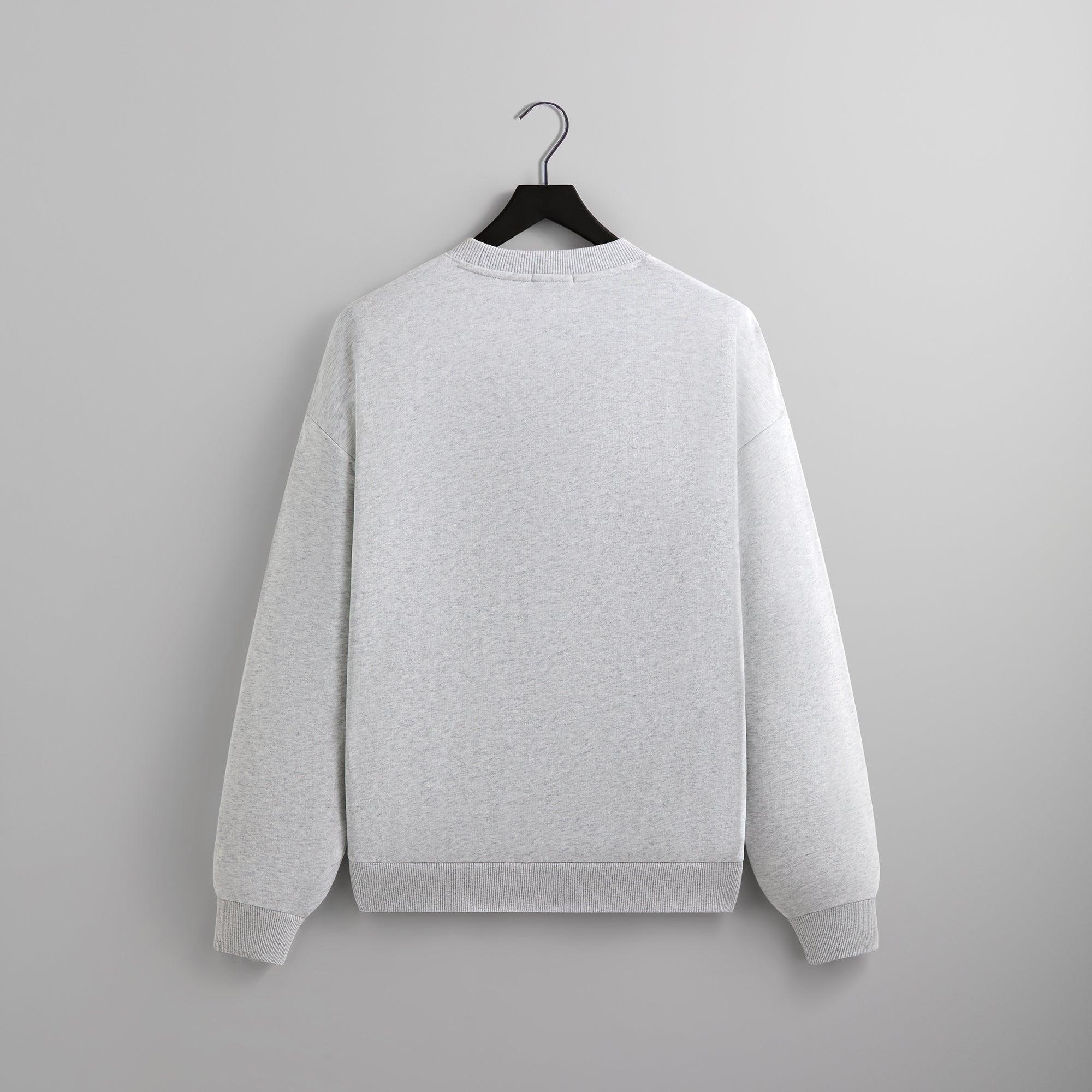 Kith Compact Knit Nelson Crewneck - Light Heather Grey Male Product Image