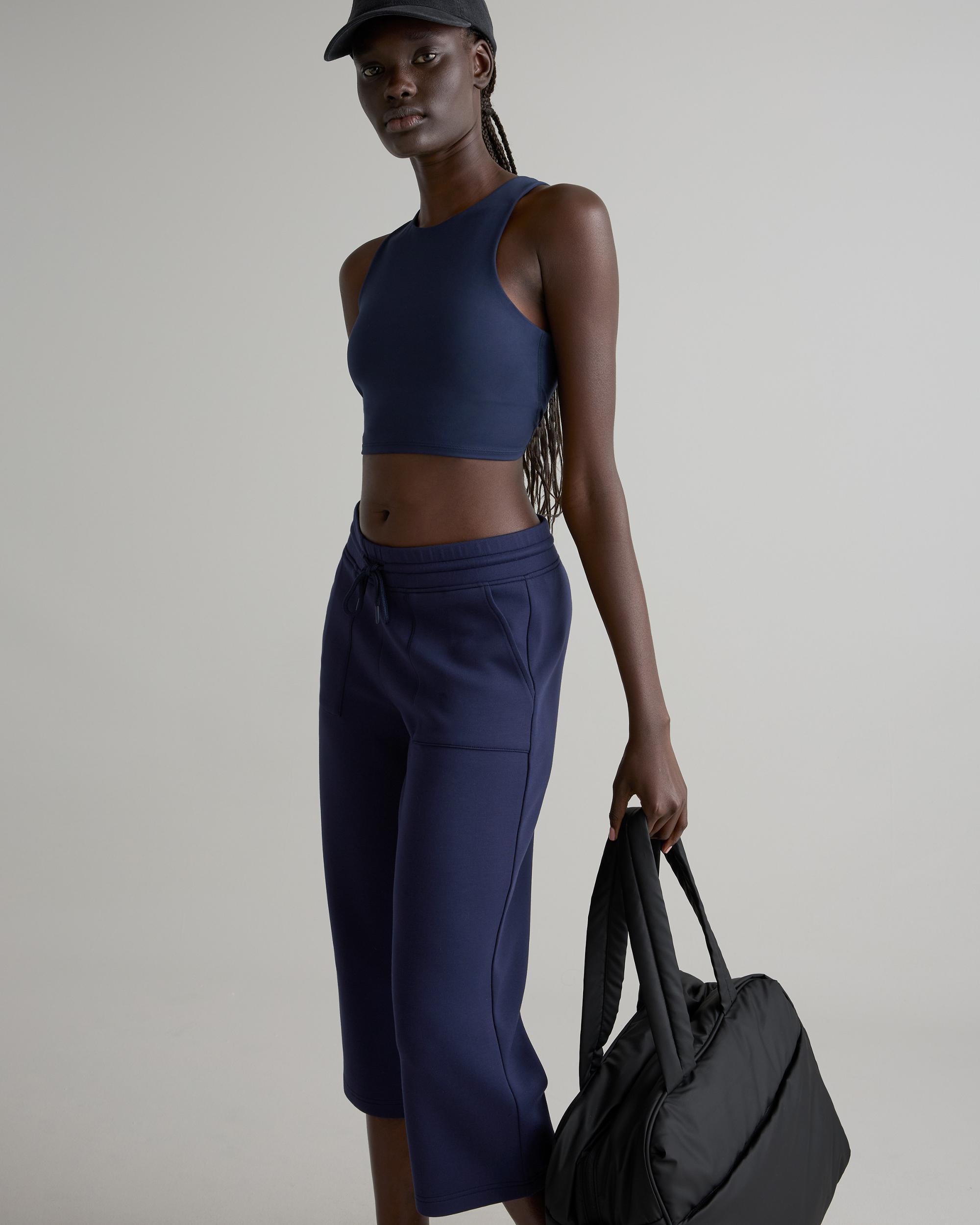 Quince | Women's CloudComfort High-Rise Cropped Sweatpant Tencel Product Image