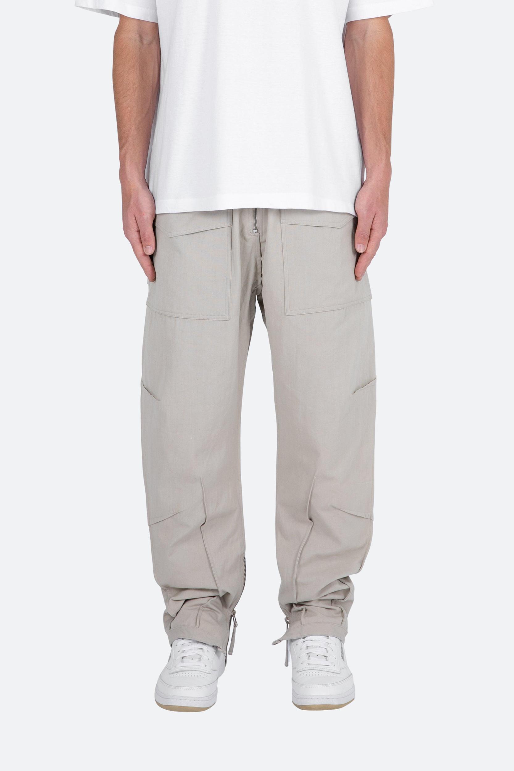 Multi Zip Cargo Pants - Stone Product Image