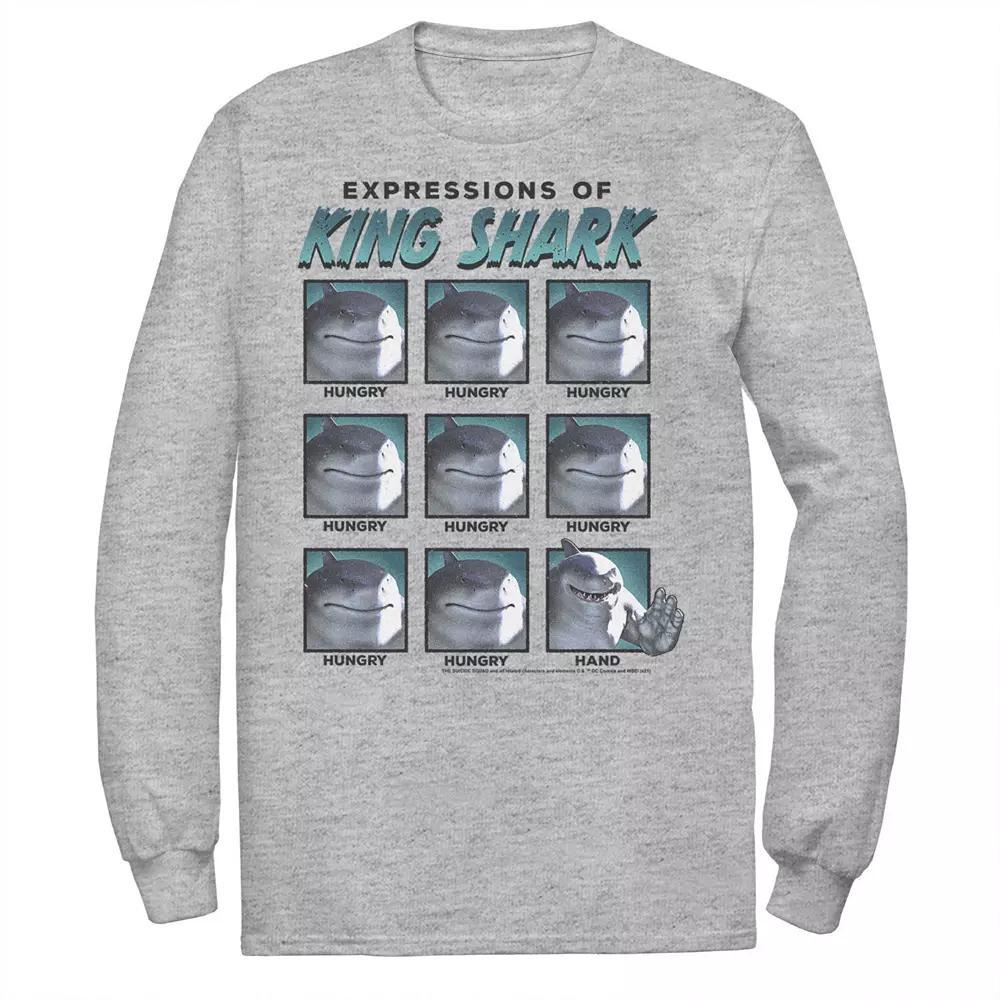 Men's The Suicide Squad Expressions Of King Shark Tee, Boy's, Size: XL, Athletic Grey Product Image