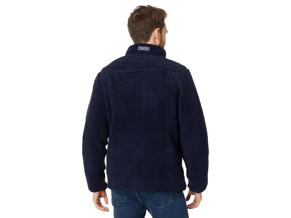 Vineyard Vines Sherpa Supershep 1/4Zip (Officer Khaki) Men's Short Sleeve Knit Product Image