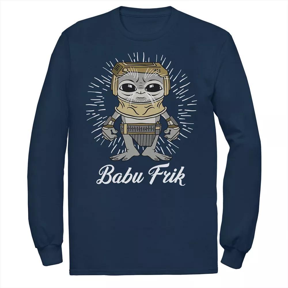 Men's Star Wars: The Rise Of Skywalker Babu Frik Simple Cartoon Tee, Size: Large, Black Product Image