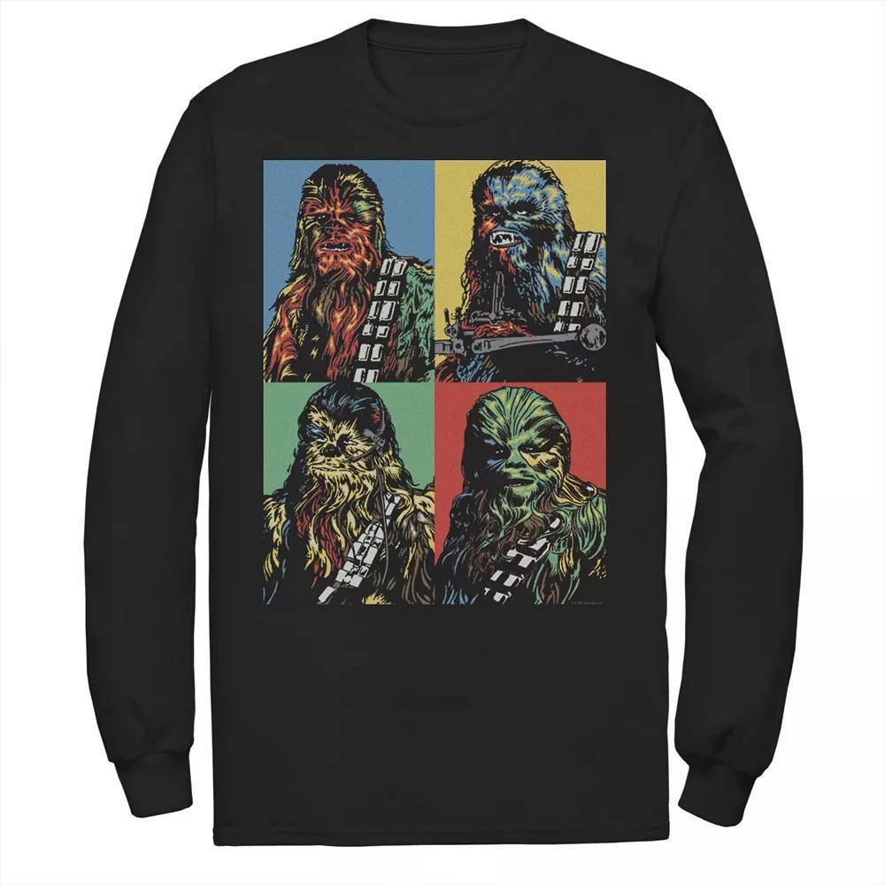 Men's Star Wars Chewbacca Colorful Panel Portrait Tee, Size: Medium, Black Product Image