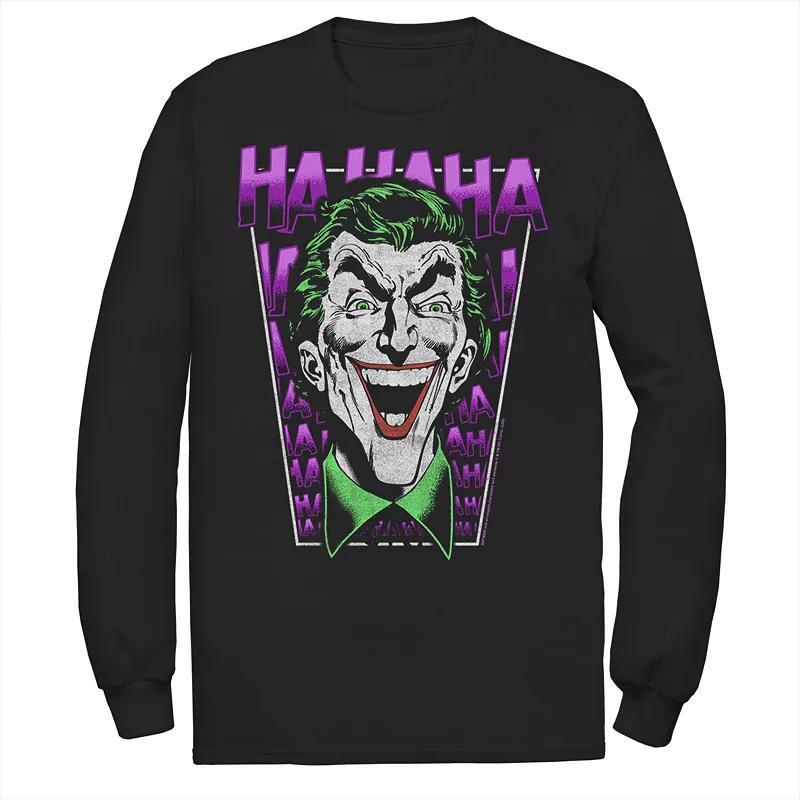 Men's DC Comics The Joker HAHAHA Big Face Tee, Size: Small, Black Product Image