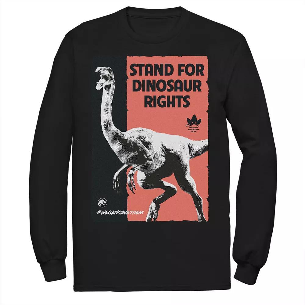 Men's Jurassic World Stand For Dinosaurs Poster Tee, Size: Large, Black Product Image