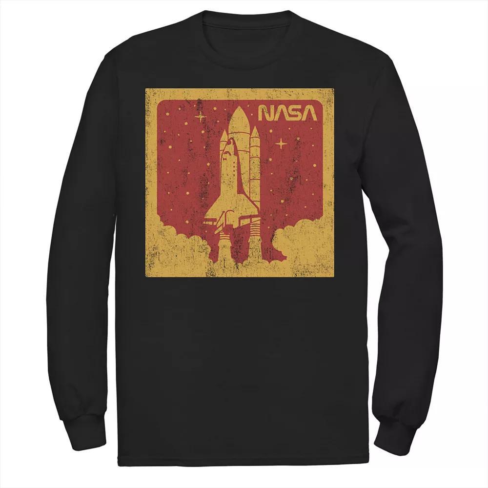 Men's NASA Up In Smoke Long Sleeve Graphic Tee, Size: Medium, Black Product Image