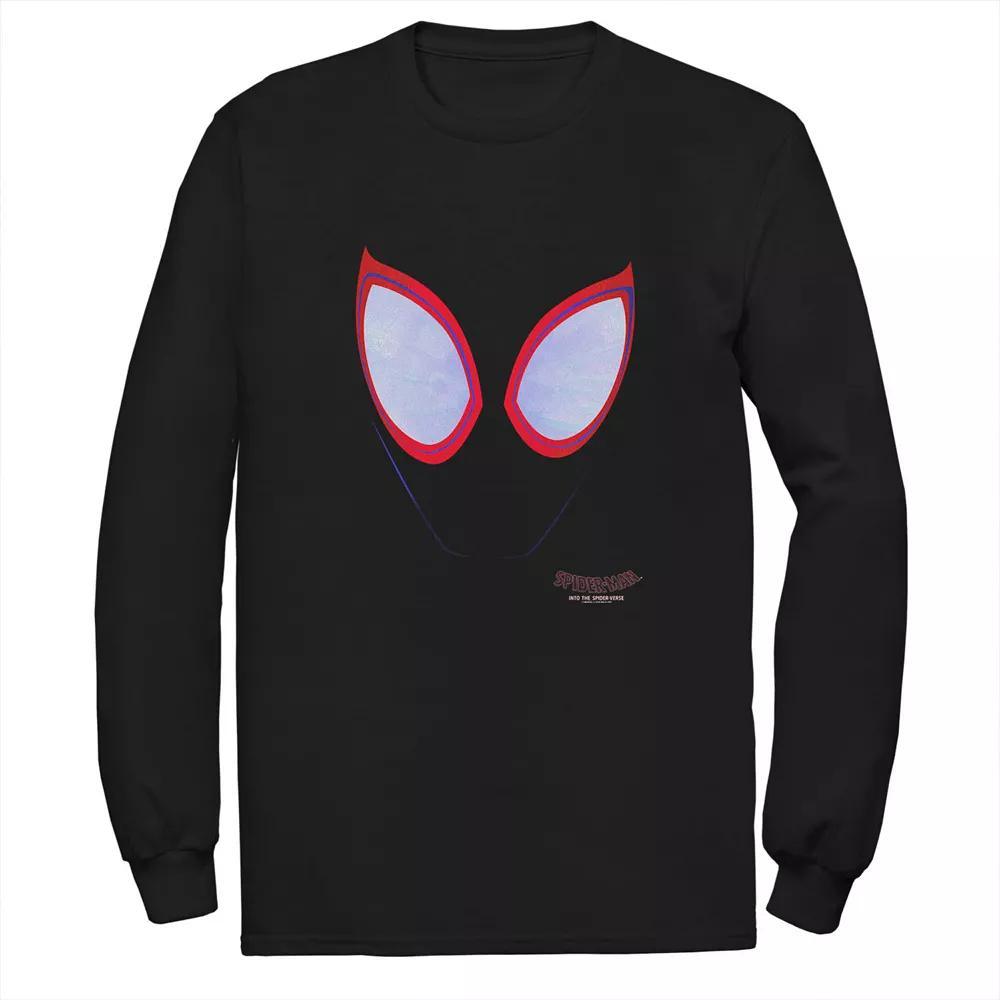 Men's Marvel Spider-Man Big Eyes Long Sleeve Graphic Tee, Size: Small, Black Product Image