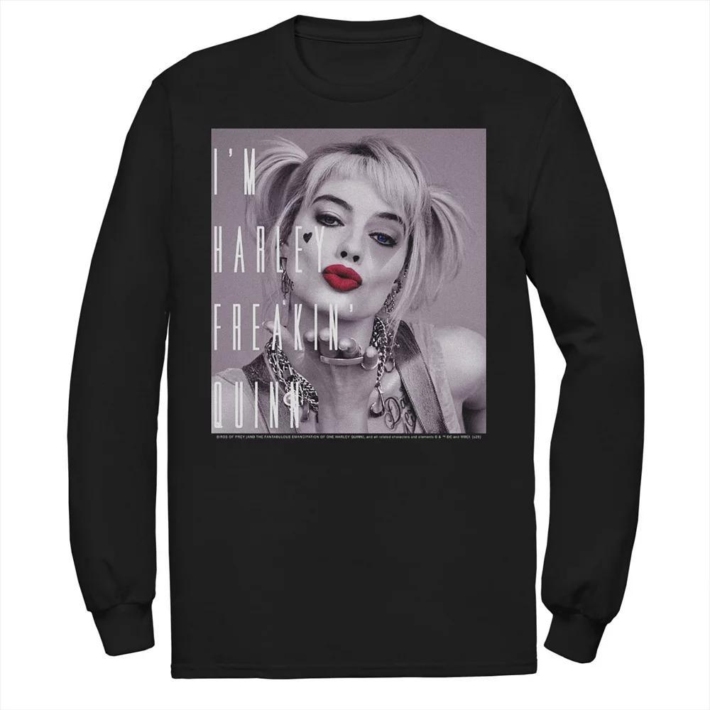 Men's DC Comics Birds Of Prey "I'm Harley Freakin' Quinn" Poster Tee, Size: Small, Black Product Image