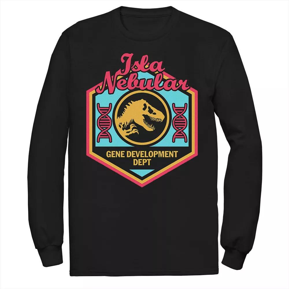 Men's Jurassic World Isla Nebular Gene Dept. Badge Tee, Size: Large, Blue Product Image