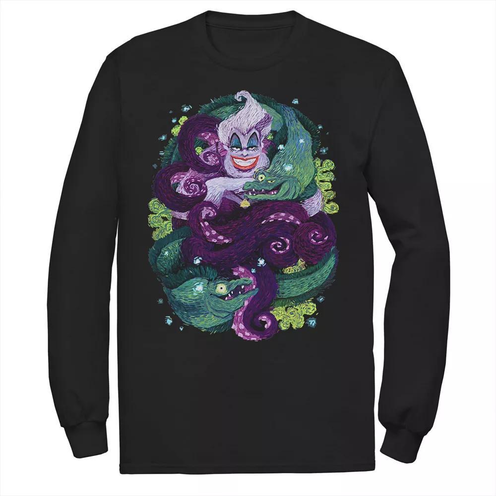 Men's Disney's The Little Mermaid Ursula Sea Witch Painting Long Sleeve Tee, Size: Large, Black Product Image