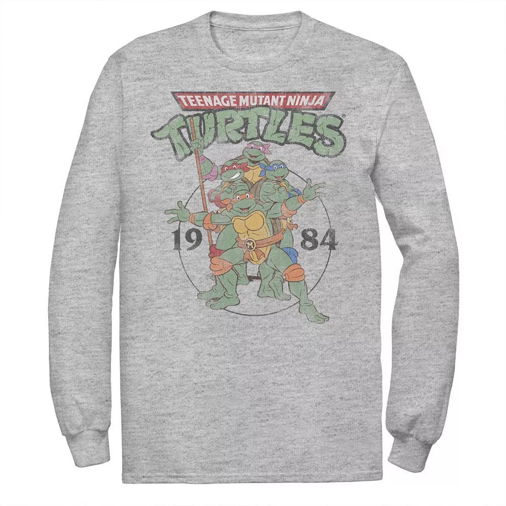 Big & Tall Teenage Mutant Ninja Turtles Elite Group Est. 1984 Long Sleeve Tee, Men's, Size: 4XL Tall, Athletic Grey Product Image