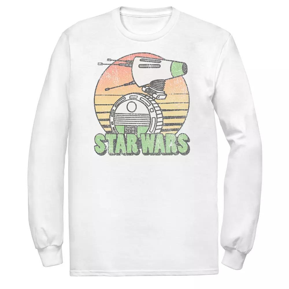 Men's Star Wars The Rise of Skywalker Retro D-0 Sunset Tee, Size: Small, White Product Image