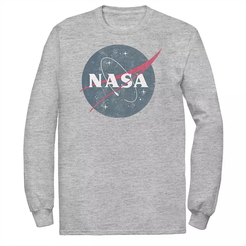 Big & Tall NASA Simple Vintage Logo Long Sleeve Tee, Men's, Size: XL Tall, Athletic Grey Product Image