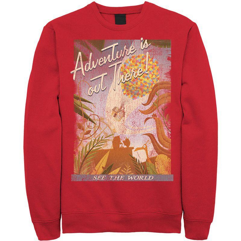 Disney / Pixar's Up Men's Poster Distressed Vintage Sweatshirt, Size: 3XL, Kelly Product Image