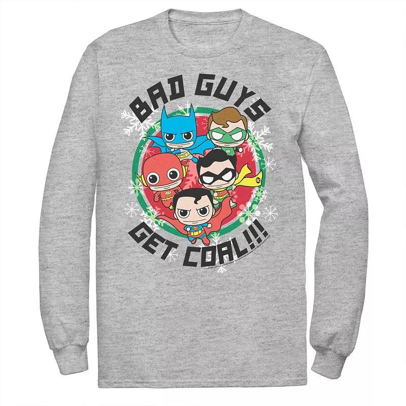 Men's DC Comics Justice League Bad Guys Get Coal Christmas Tee, Size: XL, White Product Image