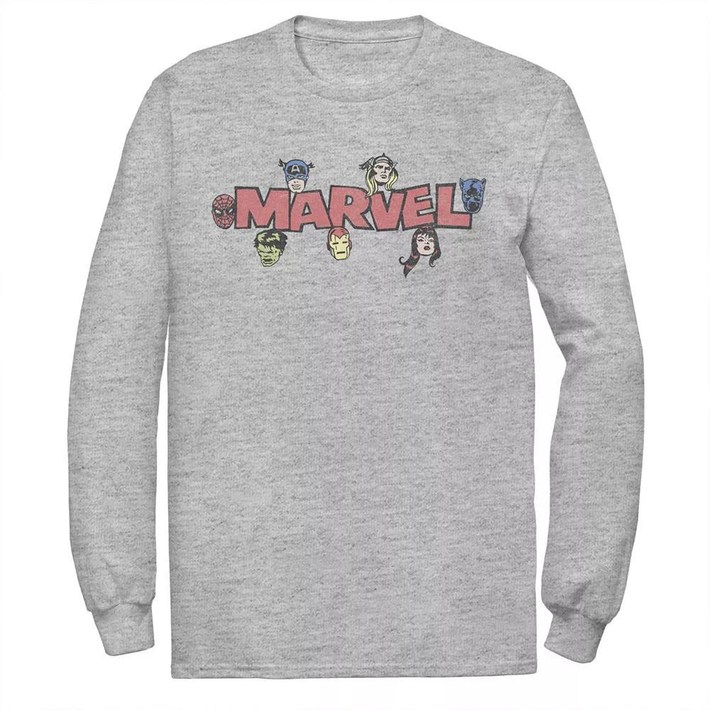 Men's Marvel Avengers Retro Style Logo Tee, Size: XL, Athletic Grey Product Image