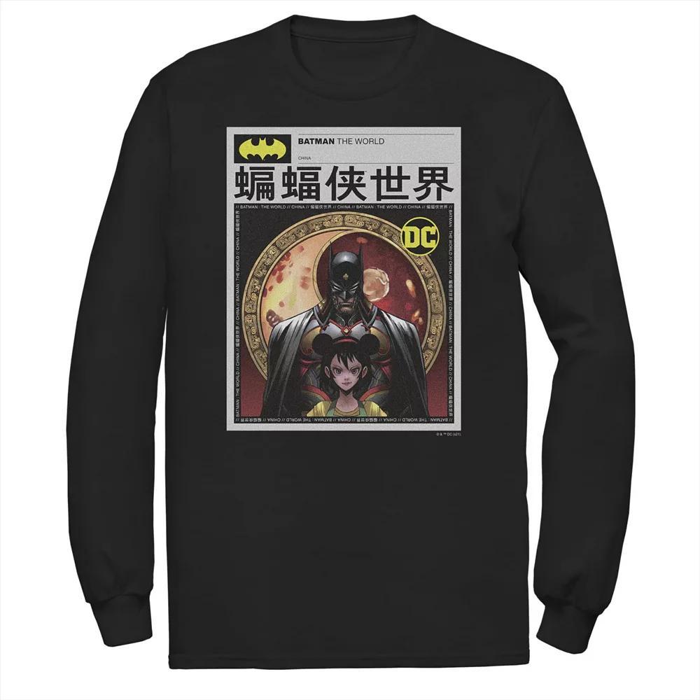 Big & Tall DC Comics Batman: The World News Poster Tee, Men's, Size: 5XL, Black Product Image
