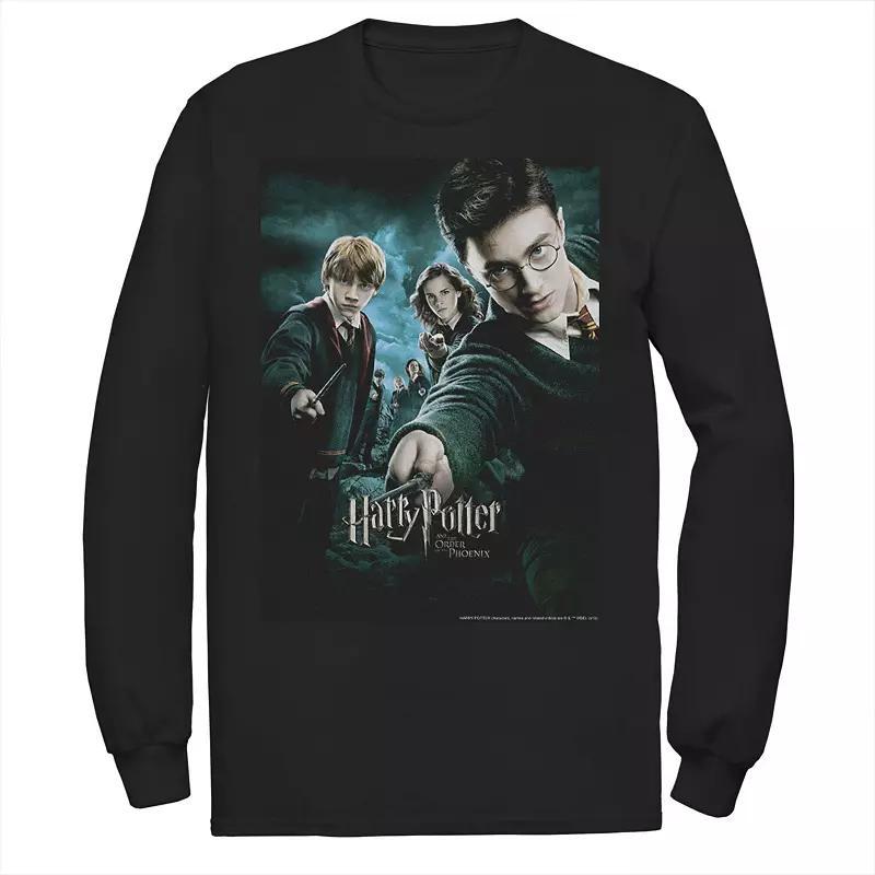 Men's Marvel Avengers Emblem Portrait Panels Long Sleeve Graphic Tee, Size: Small, Black Product Image