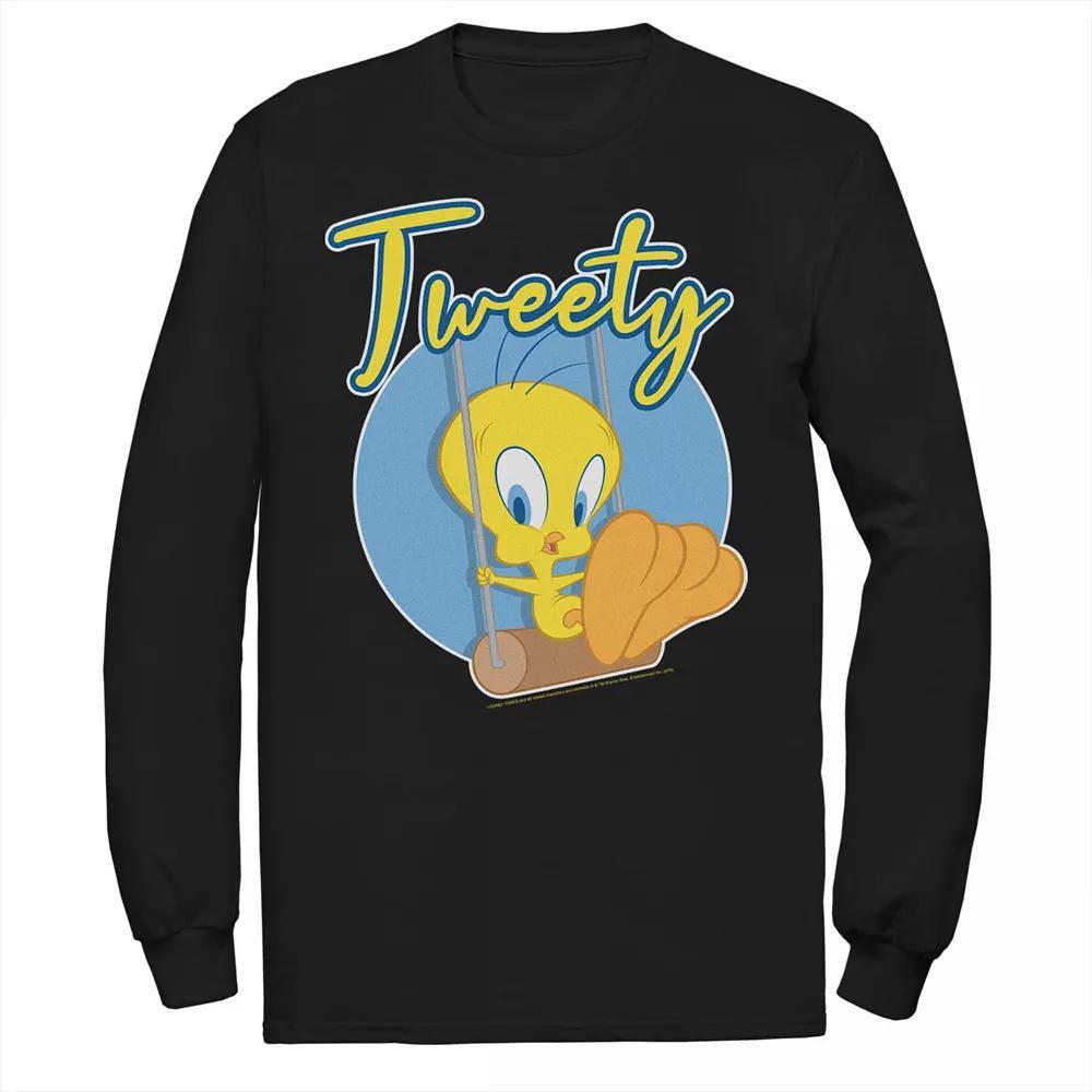 Men's Looney Tunes Tweety Swing Portrait Tee, Size: 3XL, Black Product Image