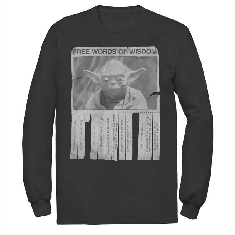 Men's Star Wars Yoda Words of Wisdom Tee, Size: 3XL, Black Product Image