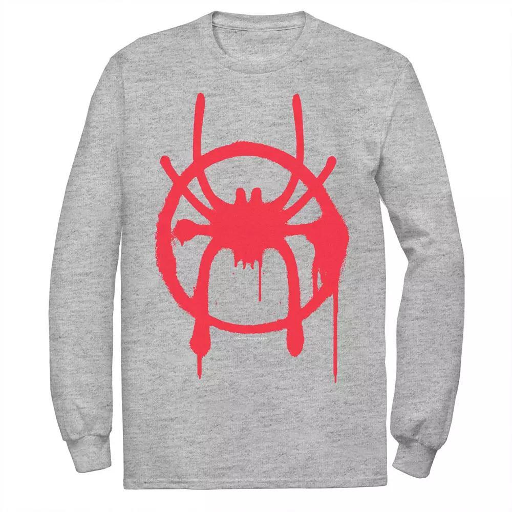 Men's Marvel Spiderverse Miles Symbol Tag Tee, Size: Medium, Athletic Grey Product Image