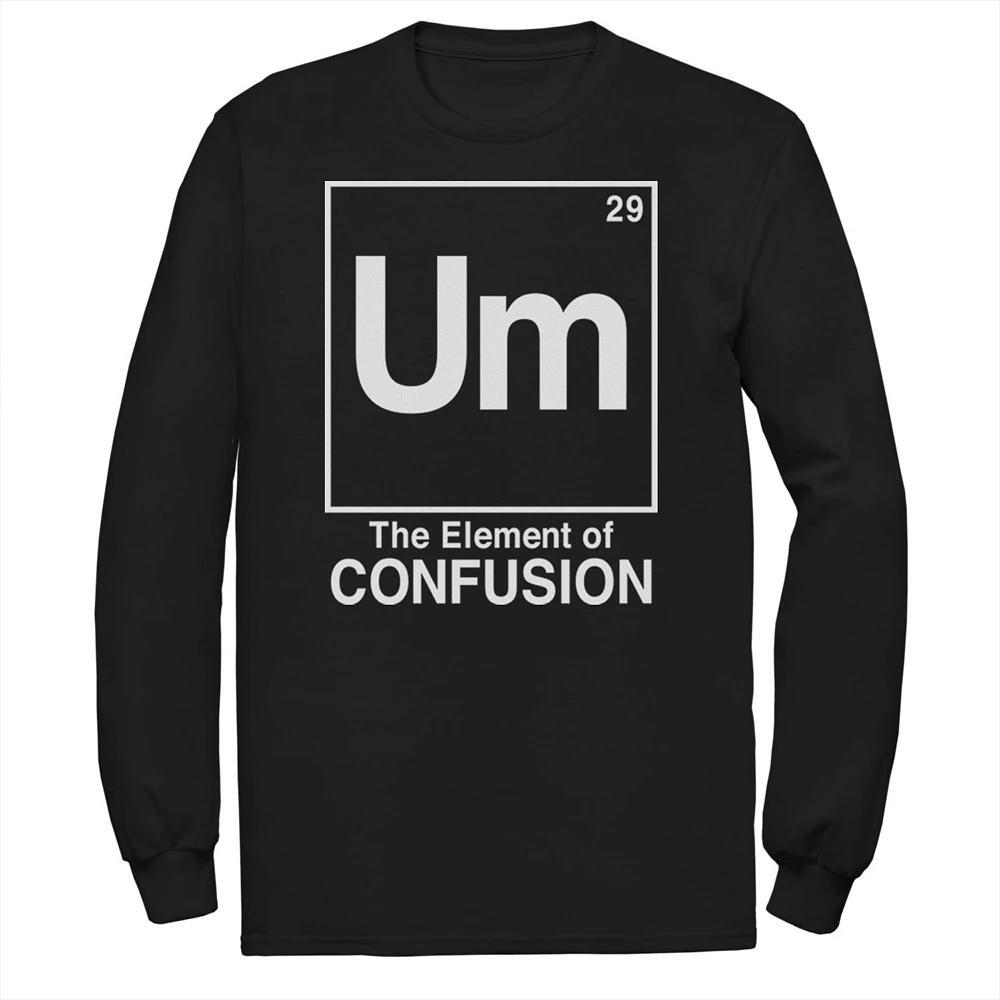 Big & Tall Um Element Of Confusion Long Sleeve Tee, Men's, Size: 3XL Tall, Black Product Image