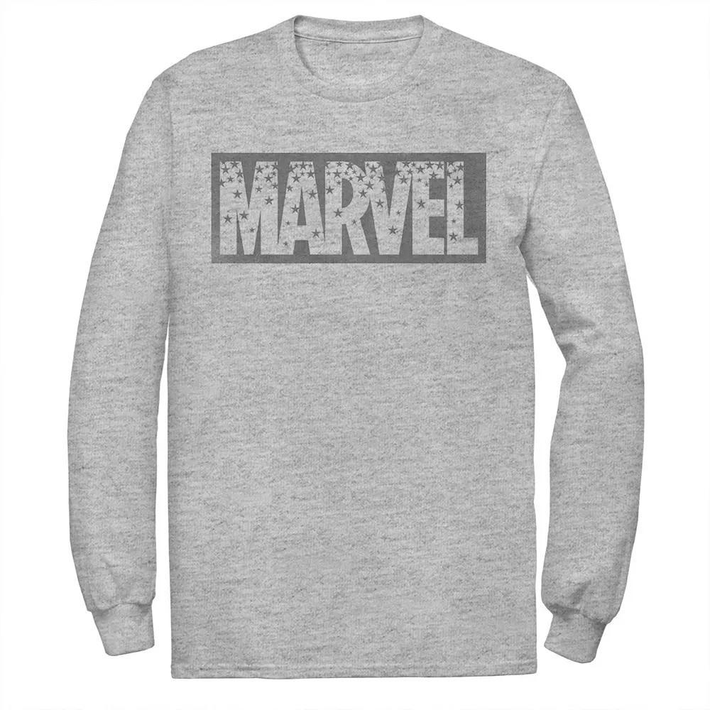 Men's Marvel Star Logo Graphic Tee, Size: Small, Athletic Grey Product Image